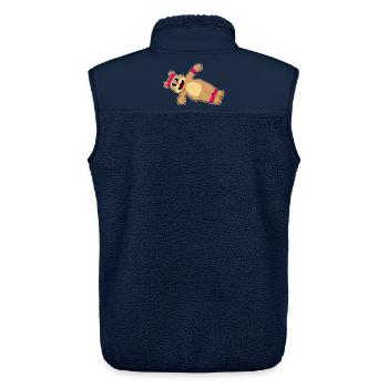Entraînement abdominal Bear Culturisme - Veste sans manches sherpa unisexe Stanley/Stella - marine - Dos - AI Model Male 178 light (178cm)