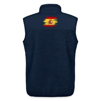 Spanien Flagge used - Unisex Sherpaweste von Stanley/Stella - Navy - Hinten - AI Model Male 178 light (178cm)