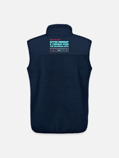 Calendar Says WTF - Unisex Sherpa Gilet by Stanley/Stella - navy