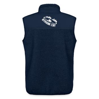 Unendliche Geschichte der Landwirtschaft - Unisex Sherpaweste von Stanley/Stella - Navy - Hinten - AI Model Male 178 light (178cm)
