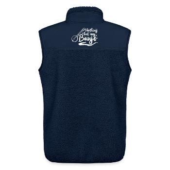 Banjo player saying - Unisex Sherpa Gilet by Stanley/Stella - navy - Back - AI Model Male 178 light (178cm)