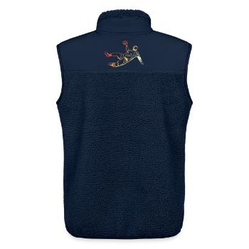 Retro Handballspieler - Unisex Sherpaweste von Stanley/Stella - Navy - Hinten - AI Model Male 178 light (178cm)