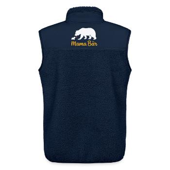 Future Mom MAMA BEAR Retro Funny - Unisex Sherpa Gilet by Stanley/Stella - navy - Back - AI Model Male 178 light (178cm)