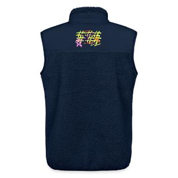 XL Bully Cats - Unisex Sherpaweste von Stanley/Stella - Navy - Hinten - AI Model Male 178 light (178cm)