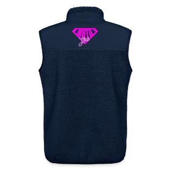moto Girl - Unisex Sherpaweste von Stanley/Stella - Navy - Hinten - AI Model Male 178 light (178cm)