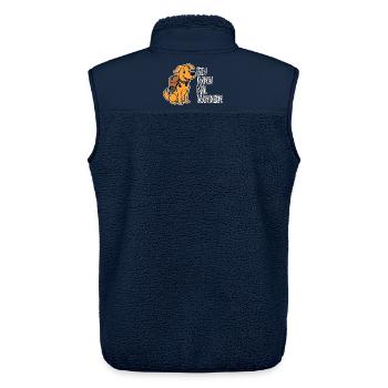 Hund Wanderer - Bin dann mal wandern in den Bergen - Unisex Sherpaweste von Stanley/Stella - Navy - Hinten - AI Model Male 178 light (178cm)