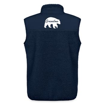 Grandma Bear süßes Geschenkhemd - Unisex Sherpaweste von Stanley/Stella - Navy - Hinten - AI Model Male 178 light (178cm)