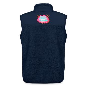 Stimmungsschwankungen in den Wechseljahren - Unisex Sherpaweste von Stanley/Stella - Navy - Hinten - AI Model Male 178 light (178cm)