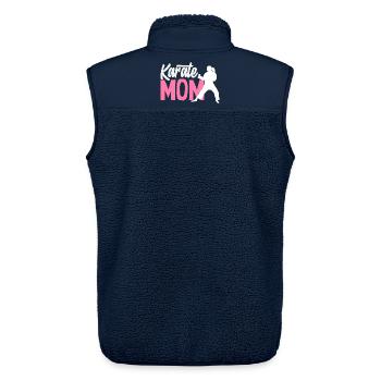 Karate Mama Kampfsport Mutter Kämpferin Frauen - Unisex Sherpaweste von Stanley/Stella - Navy - Hinten - AI Model Male 178 light (178cm)