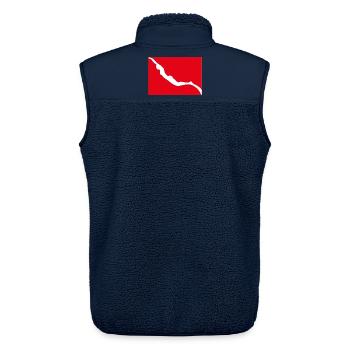 Freitauchflagge mit Mädchen Freediver - Unisex Sherpaweste von Stanley/Stella - Navy - Hinten - AI Model Male 178 light (178cm)