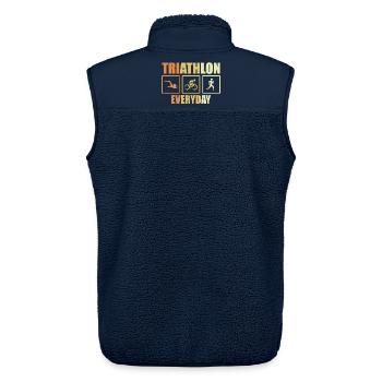 Fahrrad Triathlon Routine - Unisex Sherpaweste von Stanley/Stella - Navy - Hinten - AI Model Male 178 light (178cm)