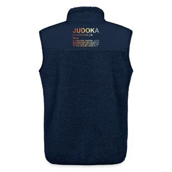 Judoka Wörterbuch - Unisex Sherpaweste von Stanley/Stella - Navy - Hinten - AI Model Male 178 light (178cm)