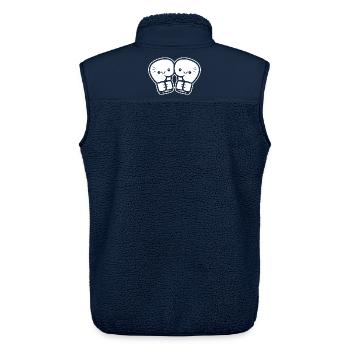 Lustige Boxhandschuhe - Unisex Sherpaweste von Stanley/Stella - Navy - Hinten - AI Model Male 178 light (178cm)