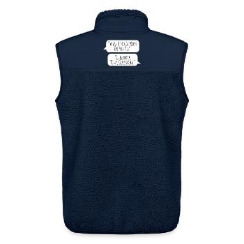 Total Guesswork - Keine Ahnung bei der Arbeit - Unisex Sherpaweste von Stanley/Stella - Navy - Hinten - AI Model Male 178 light (178cm)