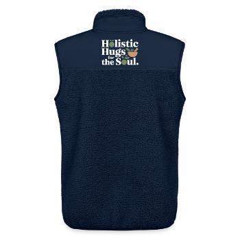 Zertifizierte klinische Kräuterkunde für seelenhaftes Wohlbefinden - Unisex Sherpaweste von Stanley/Stella - Navy - Hinten - AI Model Male 178 light (178cm)