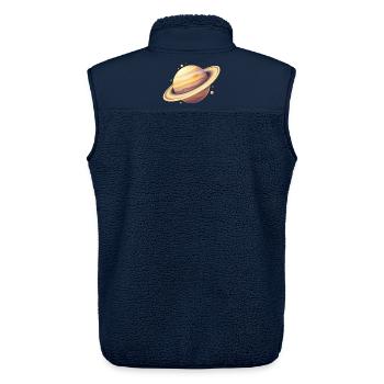 Saturn Farbplanet Illustration - Unisex Sherpaweste von Stanley/Stella - Navy - Hinten - AI Model Male 178 light (178cm)
