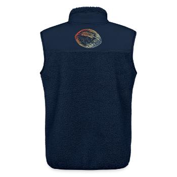 Vintage American Football Ball - Unisex Sherpaweste von Stanley/Stella - Navy - Hinten - AI Model Male 178 light (178cm)