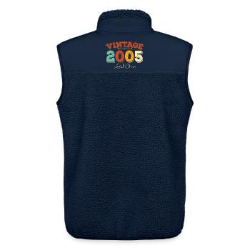 2005 Geburtstag Vintage Retro geboren im Jahr 2005 Geschenk - Unisex Sherpaweste von Stanley/Stella - Navy - Hinten - AI Model Male 178 light (178cm)
