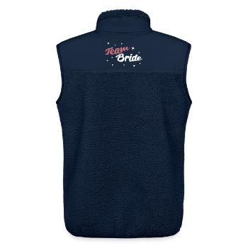 Team Bride - Unisex Sherpaweste von Stanley/Stella - Navy - Hinten - AI Model Male 178 light (178cm)