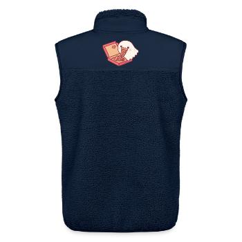 Süßer Geist liebt es, Peperoni-Pizza zu essen - Unisex Sherpaweste von Stanley/Stella - Navy - Hinten - AI Model Male 178 light (178cm)