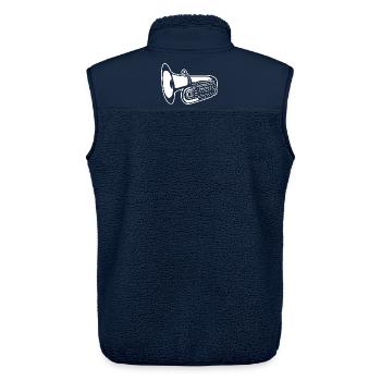 Tuba - Unisex Sherpa Gilet by Stanley/Stella - navy - Back - AI Model Male 178 light (178cm)