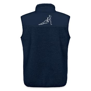 Fitness Girl - Unisex Sherpa Gilet by Stanley/Stella - navy - Back - AI Model Male 178 light (178cm)