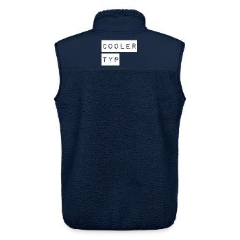 So sieht ein cooler Typ aus - Unisex Sherpaweste von Stanley/Stella - Navy - Hinten - AI Model Male 178 light (178cm)