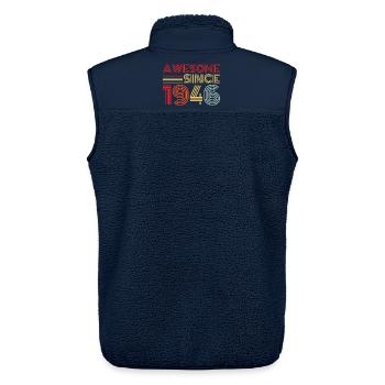 Vintage 1946 Retro 1946 Birthday Gift - Unisex Sherpa Gilet by Stanley/Stella - navy - Back - AI Model Male 178 light (178cm)