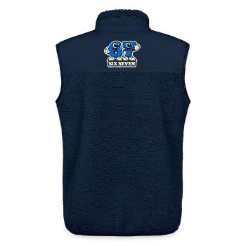 67 Six Seven Italian Meme - Unisex Sherpaweste von Stanley/Stella - Navy - Hinten - AI Model Male 178 light (178cm)