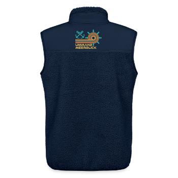 Ostsee Urlaub MEERESBLICK Lustiges - Unisex Sherpaweste von Stanley/Stella - Navy - Hinten - AI Model Male 178 light (178cm)