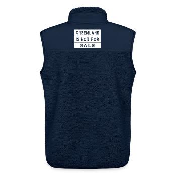 Greenland Is Not For Sale - Unisex Sherpaweste von Stanley/Stella - Navy - Hinten - AI Model Male 178 light (178cm)