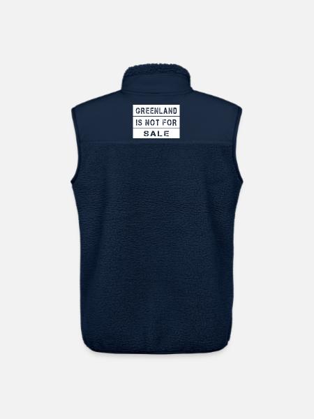 Le Groenland n’est pas à vendre - Veste sans manches sherpa unisexe Stanley/Stella - marine