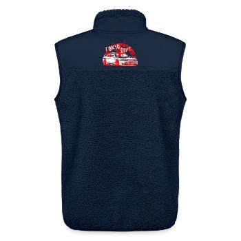 Tokio Drift Car - Unisex Sherpaweste von Stanley/Stella - Navy - Hinten - AI Model Male 178 light (178cm)
