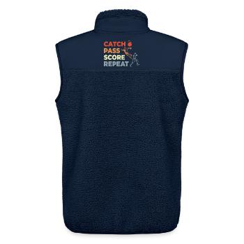 Handball Techniken - Unisex Sherpaweste von Stanley/Stella - Navy - Hinten - AI Model Male 178 light (178cm)