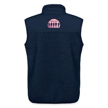 Group Run Gruppenlauf im Team mit Gras und Mond - Unisex Sherpaweste von Stanley/Stella - Navy - Hinten - AI Model Male 178 light (178cm)