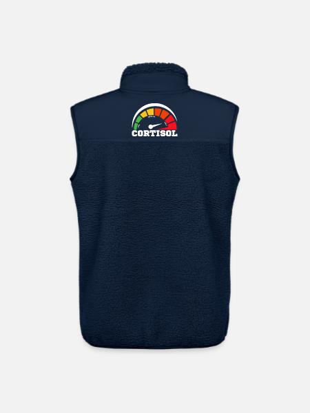 Funny Low cortisol Hilarious Stress Free Cortisol - Unisex Sherpa Gilet by Stanley/Stella - navy
