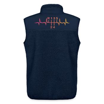 5-Gang-Schaltgetriebe Sunset Heartbeat - Unisex Sherpaweste von Stanley/Stella - Navy - Hinten - AI Model Male 178 light (178cm)