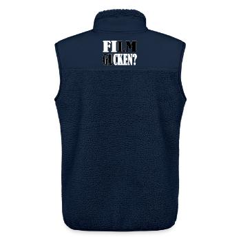Film gucken? - Unisex Sherpaweste von Stanley/Stella - Navy - Hinten - AI Model Male 178 light (178cm)