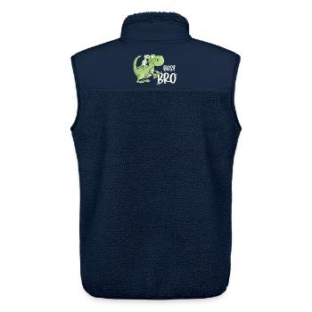 Geschwister Dinosaurier I Bester Bruder - Unisex Sherpaweste von Stanley/Stella - Navy - Hinten - AI Model Male 178 light (178cm)