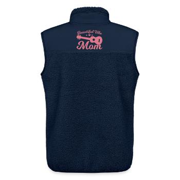 Uke Mama - Unisex Sherpa Gilet by Stanley/Stella - navy - Back - AI Model Male 178 light (178cm)