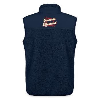 Favourite Husband | Colors changeable - Unisex Sherpa Gilet by Stanley/Stella - navy - Back - AI Model Male 178 light (178cm)