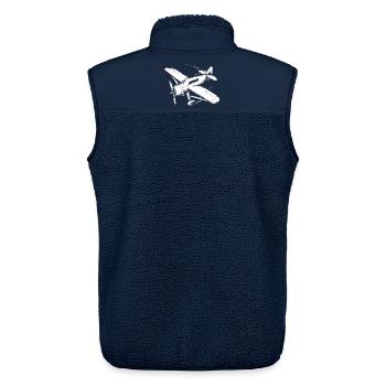 Propellerflugzeug Zeichnung - Unisex Sherpaweste von Stanley/Stella - Navy - Hinten - AI Model Male 178 light (178cm)