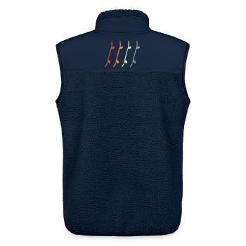 Skateboards Retro Look - Unisex Sherpaweste von Stanley/Stella - Navy - Hinten - AI Model Male 178 light (178cm)