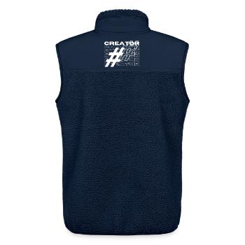 Creator Hashtag Typography - Unisex Sherpa Gilet by Stanley/Stella - navy - Back - AI Model Male 178 light (178cm)
