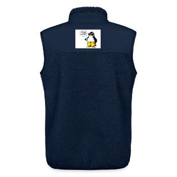 Stylische Pinguin Hülle mit Brille - Unisex Sherpaweste von Stanley/Stella - Navy - Hinten - AI Model Male 178 light (178cm)
