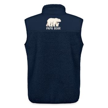 Papa Bear - Unisex Sherpaweste von Stanley/Stella - Navy - Hinten - AI Model Male 178 light (178cm)
