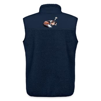 Collie Collie Owner Collie Lover Collie Owner - Unisex Sherpa Gilet by Stanley/Stella - navy - Back - AI Model Male 178 light (178cm)