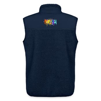 Breakdance Girl Bgirl B-Girl - Unisex Sherpaweste von Stanley/Stella - Navy - Hinten - AI Model Male 178 light (178cm)