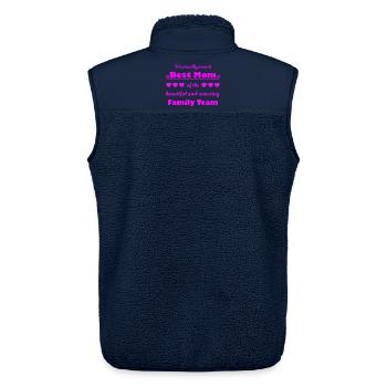 Best Mom Team – Familienfreude Pink - Unisex Sherpaweste von Stanley/Stella - Navy - Hinten - AI Model Male 178 light (178cm)