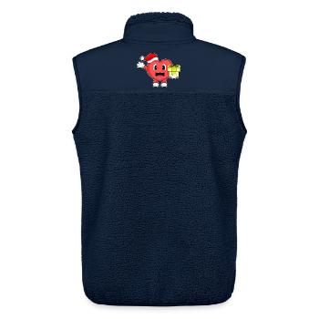 Herz Weihnachten Paket - Unisex Sherpaweste von Stanley/Stella - Navy - Hinten - AI Model Male 178 light (178cm)